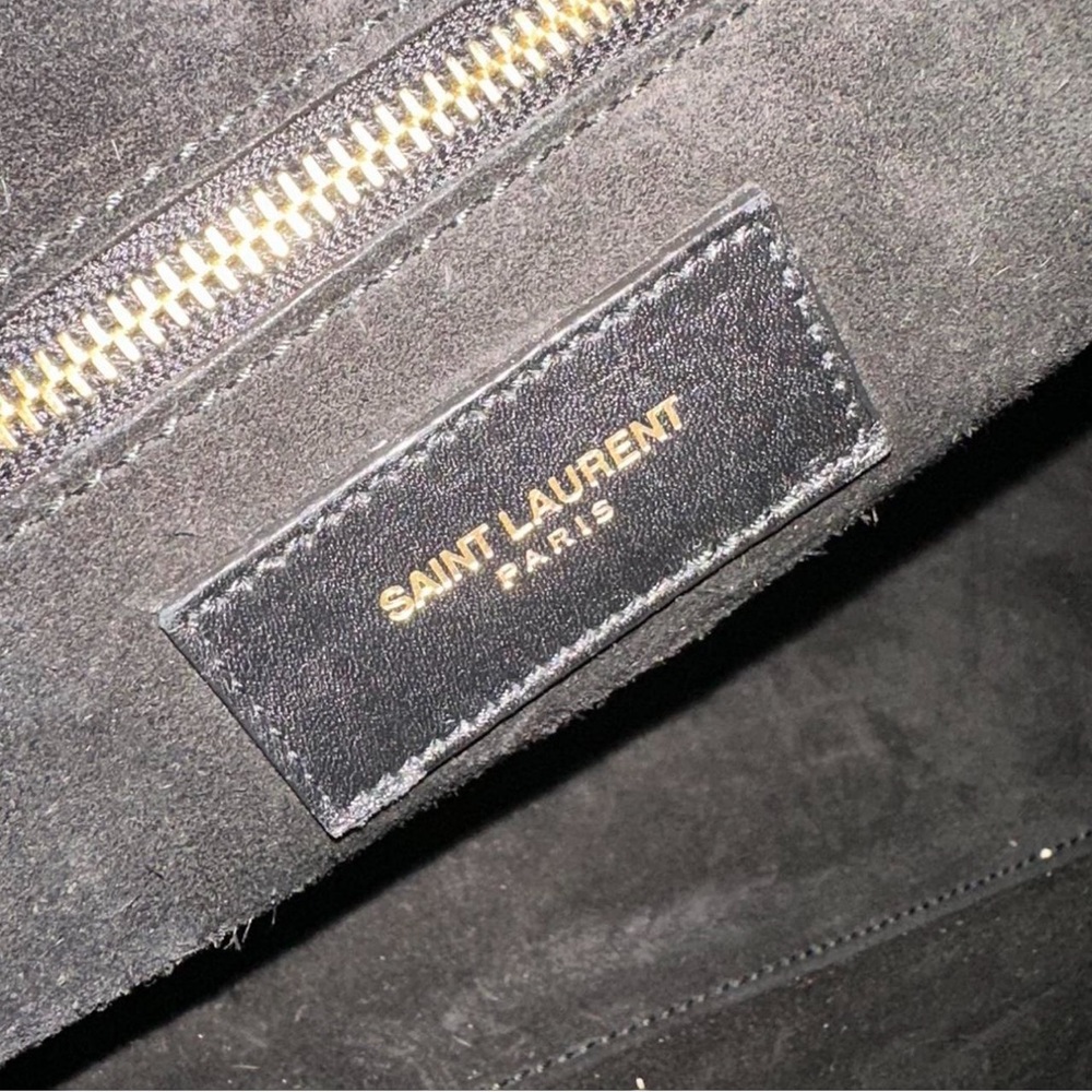 SAINT LAURENT Black leather duffle bag and crossbody - Picture 7 of 7